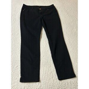 White House Black Market WHBM Skimmer Skinny Jeans Black Size 12 NEVER Worn
